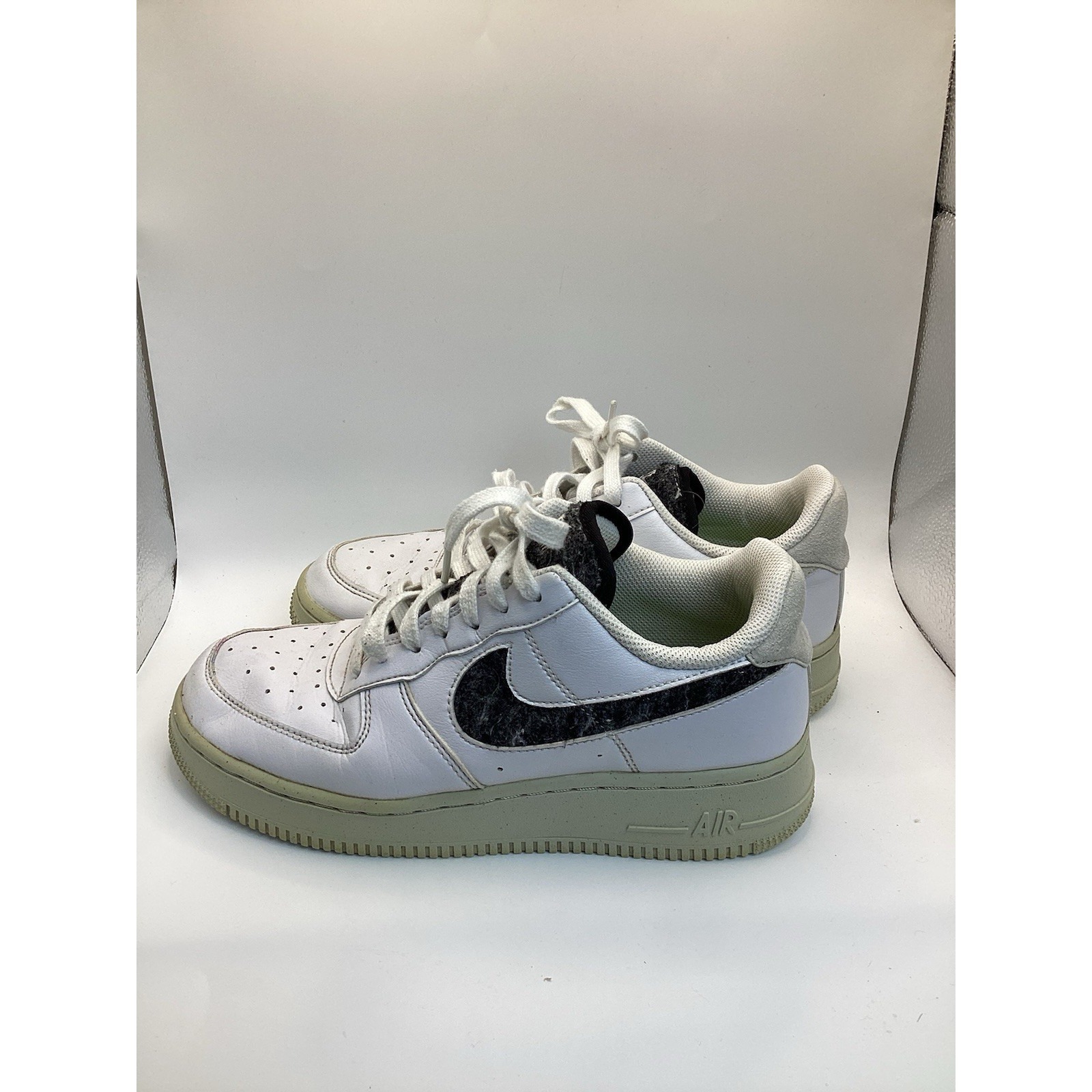 Nike Air Force 1 Low Recycle Wool White Bone Grey Size 7.5